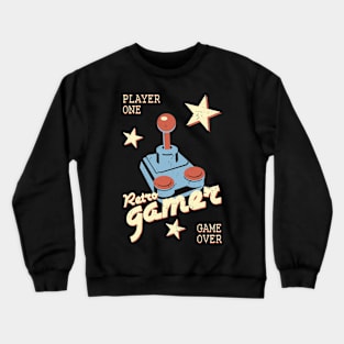 Retro Gamer Joystick Cool Retro Game Crewneck Sweatshirt